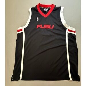Vintage FUBU Athletic NBA Basketball Jersey Black Mens Size XL‎ Sleeveless 90s